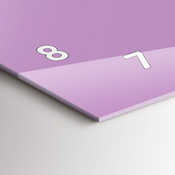 Horloge murale horizontale Couleur lilas