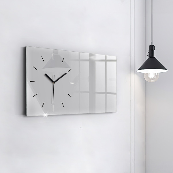 Horloge murale horizontale Couleur gris clair