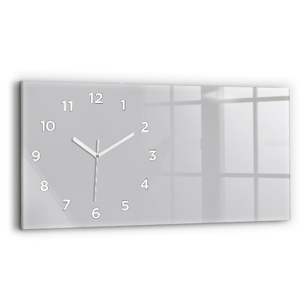 Horloge murale horizontale Couleur gris clair