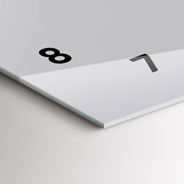 Horloge murale horizontale Couleur gris clair