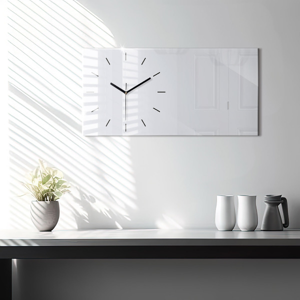 Horloge murale horizontale Couleur blanc foncé