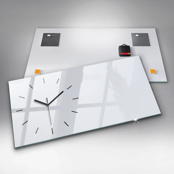 Horloge murale horizontale Couleur blanc foncé