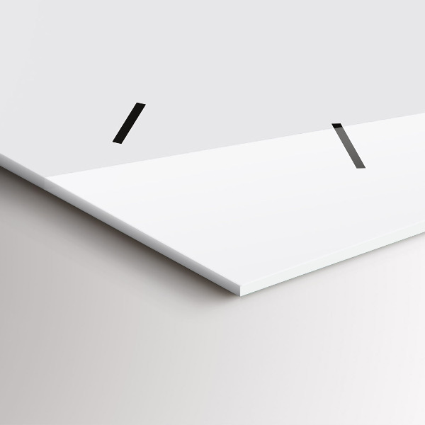 Horloge murale horizontale Couleur blanc foncé