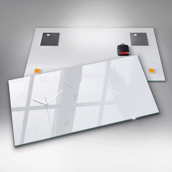 Horloge murale horizontale Couleur blanc foncé