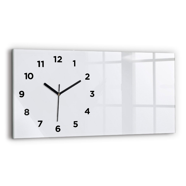 Horloge murale horizontale Couleur blanc foncé