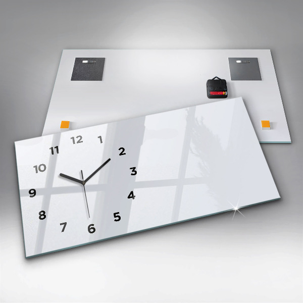 Horloge murale horizontale Couleur blanc foncé