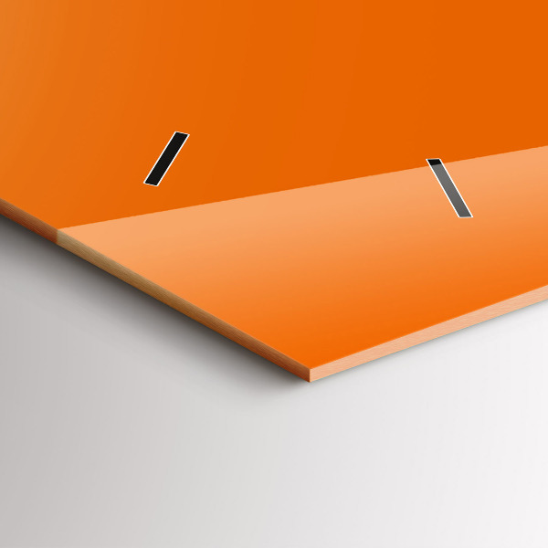 Horloge murale horizontale Couleur orange