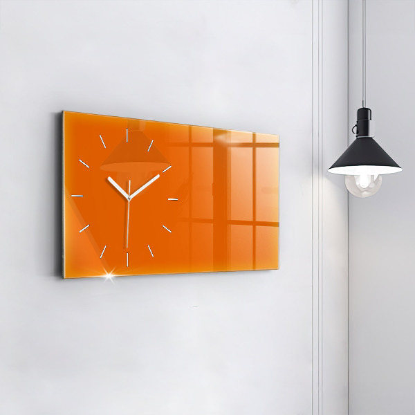 Horloge murale horizontale Couleur orange