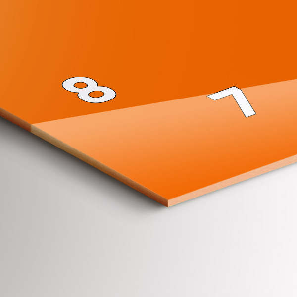 Horloge murale horizontale Couleur orange