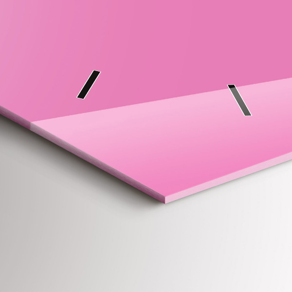 Horloge murale horizontale Couleur rose