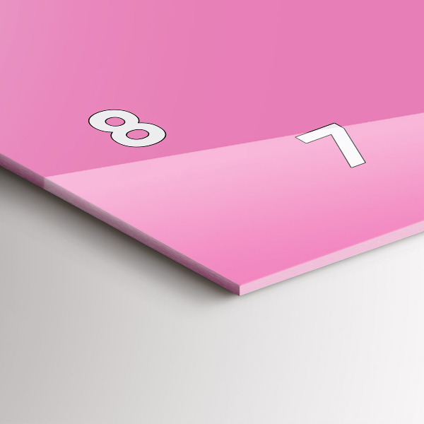 Horloge murale horizontale Couleur rose