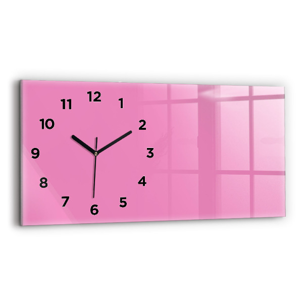 Horloge murale horizontale Couleur rose
