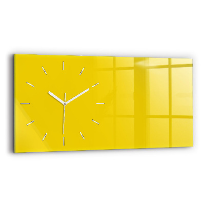 Horloge murale horizontale Couleur jaune clair