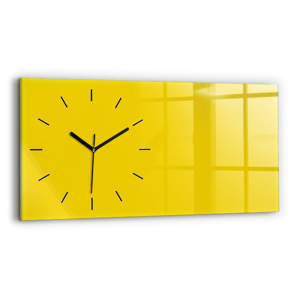 Horloge murale horizontale Couleur jaune clair