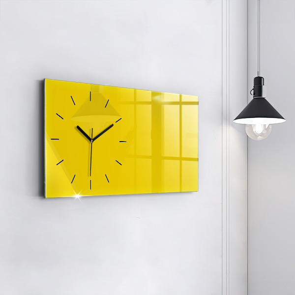 Horloge murale horizontale Couleur jaune clair