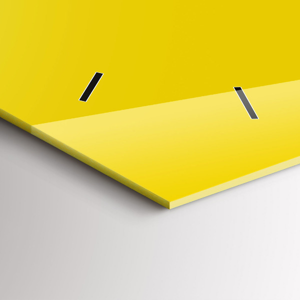 Horloge murale horizontale Couleur jaune clair