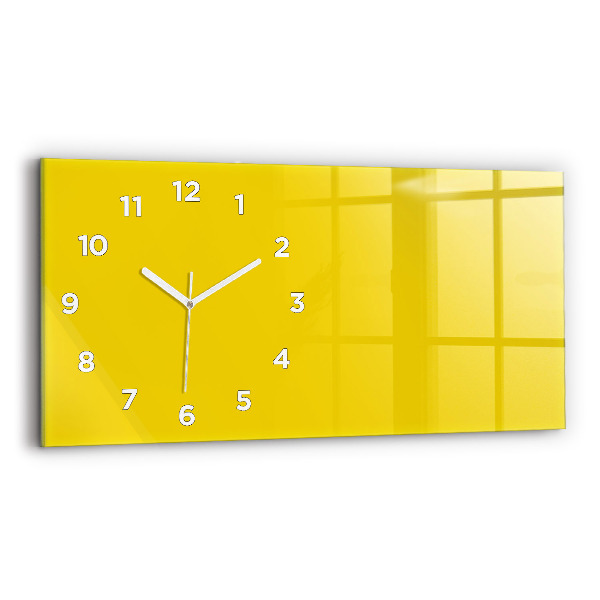 Horloge murale horizontale Couleur jaune clair