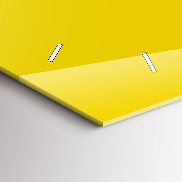 Horloge murale horizontale Couleur jaune clair