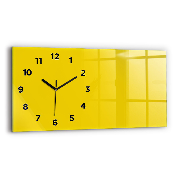 Horloge murale horizontale Couleur jaune clair