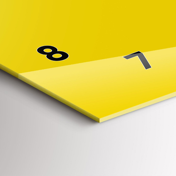 Horloge murale horizontale Couleur jaune clair