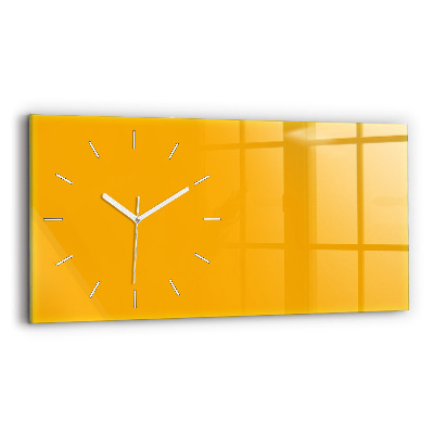 Horloge murale horizontale Couleur jaune doré