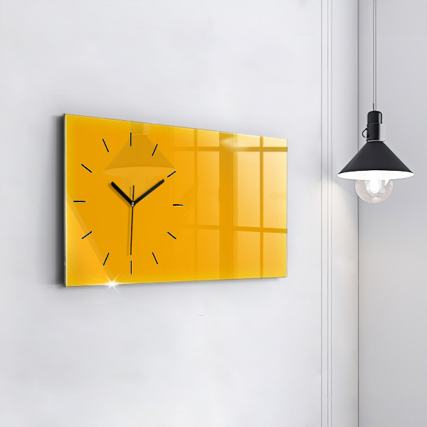 Horloge murale horizontale Couleur jaune doré