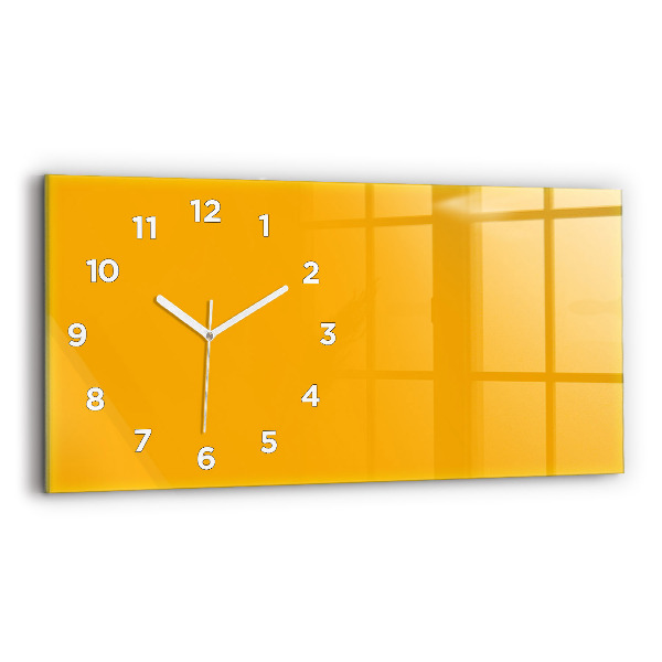 Horloge murale horizontale Couleur jaune doré