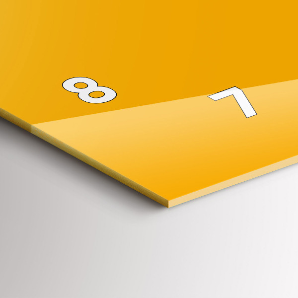 Horloge murale horizontale Couleur jaune doré