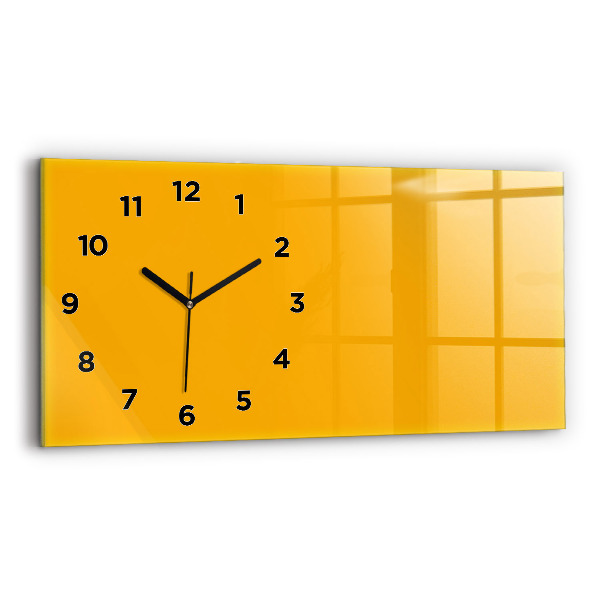Horloge murale horizontale Couleur jaune doré