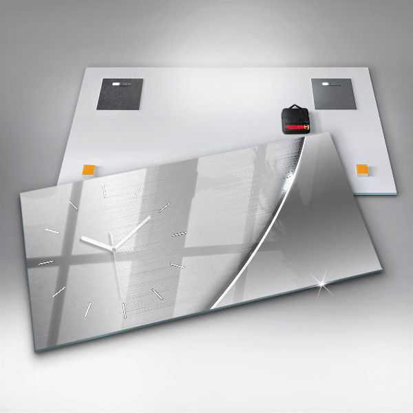 Horloge murale horizontale Motif argenté