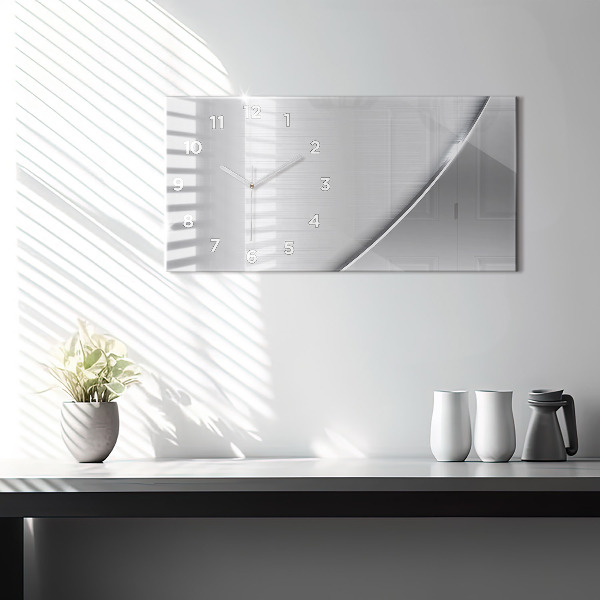 Horloge murale horizontale Motif argenté