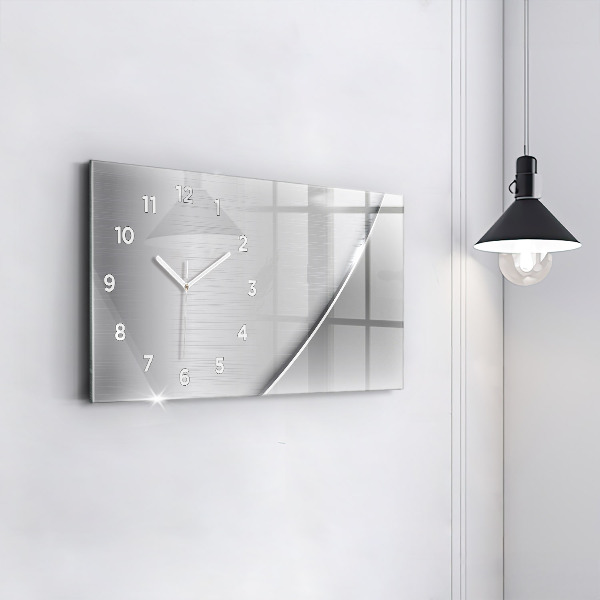 Horloge murale horizontale Motif argenté