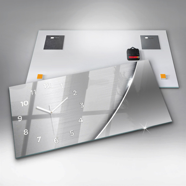 Horloge murale horizontale Motif argenté