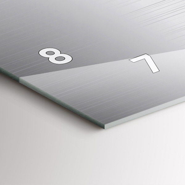 Horloge murale horizontale Motif argenté