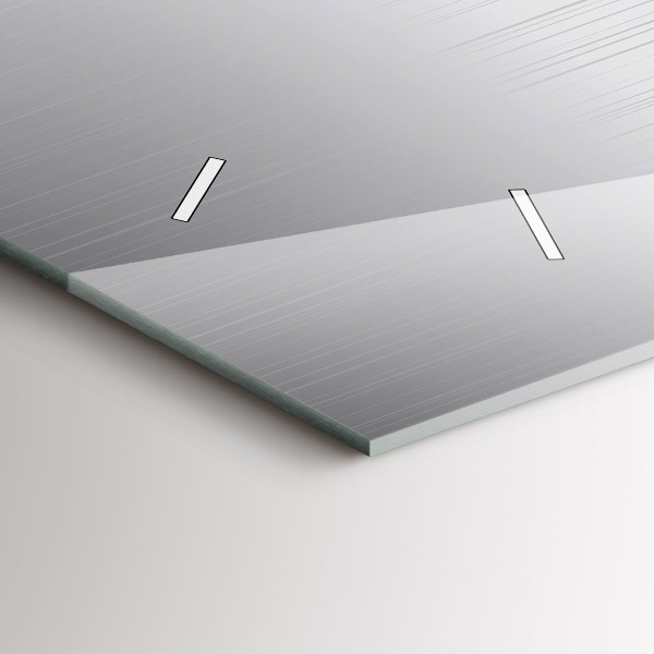 Horloge murale horizontale Motif argenté