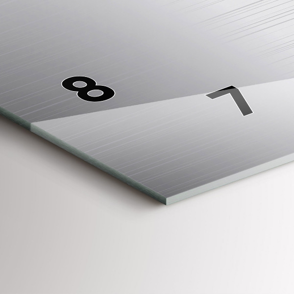 Horloge murale horizontale Motif argenté