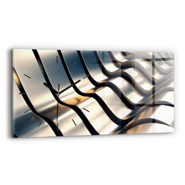 Horloge murale horizontale Motif argenté