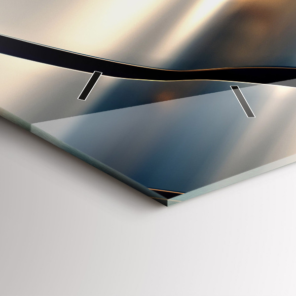 Horloge murale horizontale Motif argenté