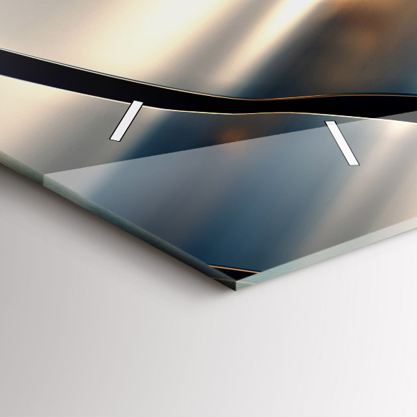 Horloge murale horizontale Motif argenté