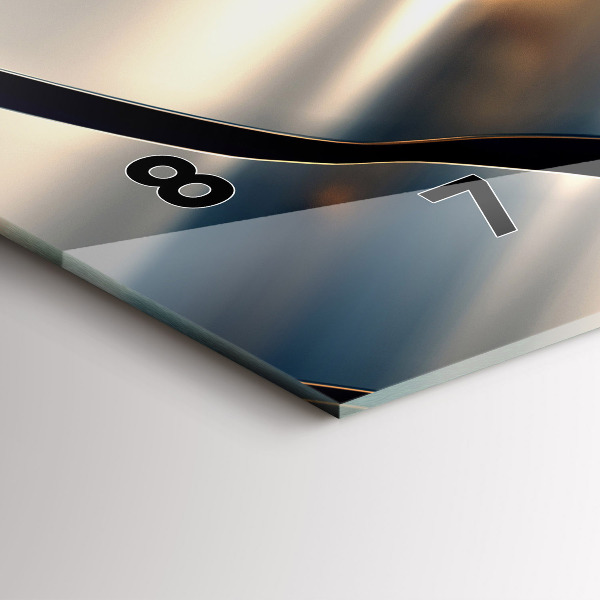 Horloge murale horizontale Motif argenté