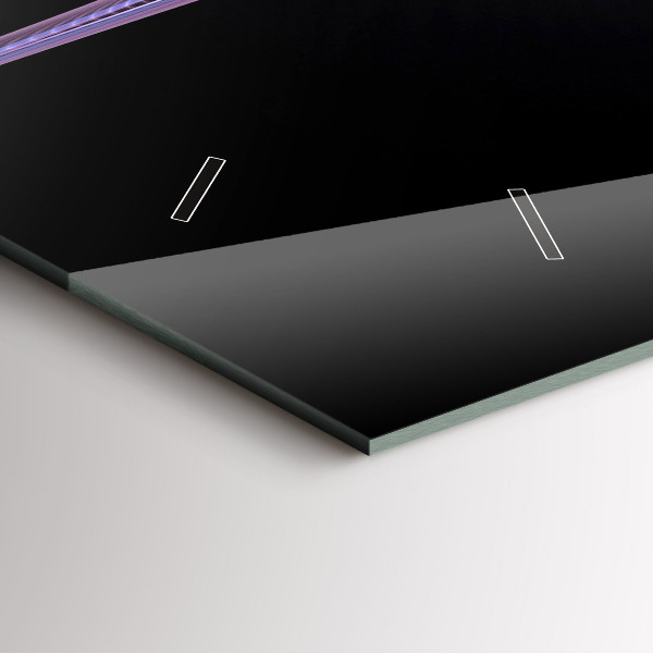 Horloge murale horizontale Abstraction violette