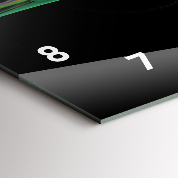 Horloge murale horizontale Abstraction verte