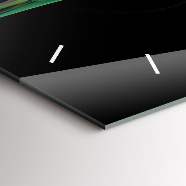 Horloge murale horizontale Abstraction verte