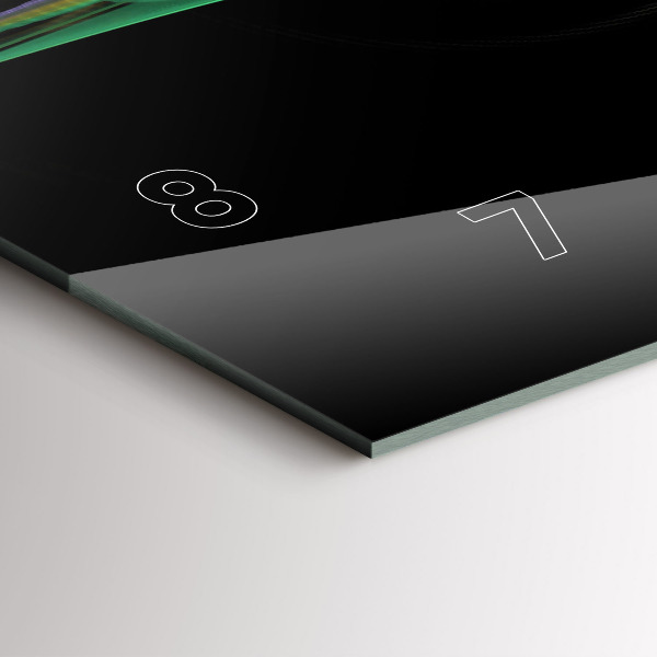 Horloge murale horizontale Abstraction verte