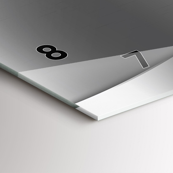 Horloge murale horizontale Lignes argentées