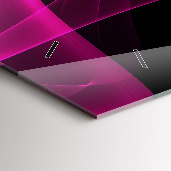 Horloge murale horizontale Abstraction rose