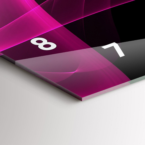 Horloge murale horizontale Abstraction rose