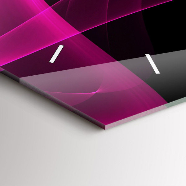 Horloge murale horizontale Abstraction rose