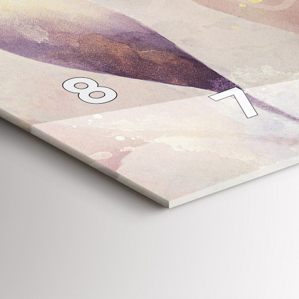 Horloge murale horizontale Feuilles bohèmes abstraites