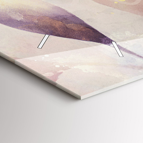 Horloge murale horizontale Feuilles bohèmes abstraites